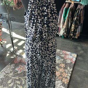 London Times Black and White Jumpsuit